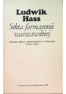 Sekta farmazonii warszawskiej