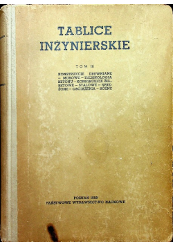 Tablice inżynierskie Tom III