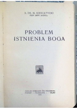 Problem istnienia Boga, 1923 r.