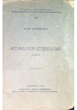 Kosmologja szczegółowa Część 2 1932 r.