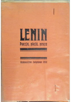Lenin Poezja pieśń proza