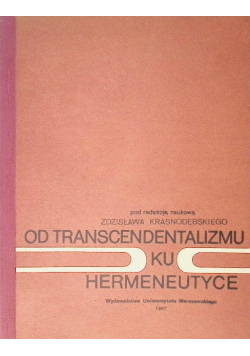 Od transcendentalizmu ku hermeneutyce
