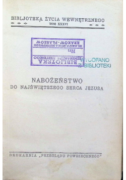 Nabożeństwo do Najświętszego Serca Jezusa 1933 r.