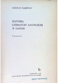 Historia literatury angielskiej w zarysie