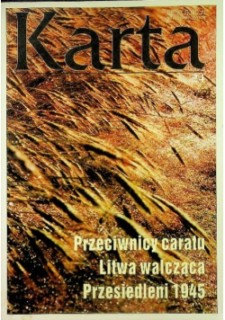 Karta Nr 24 / 98 Przeciwnicy caratu Litwa walcząca Przesiedleni 1945