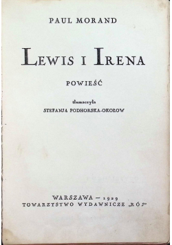 Lewis i Irena 1929 r.