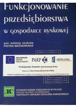 Funkcjonowanie przedsiębiorstwa w gospodarce rynkowej