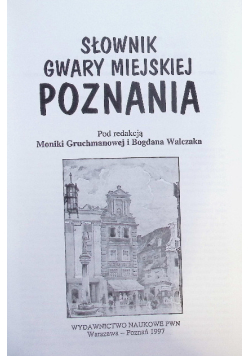 Słownik gwary miejskiej Poznania