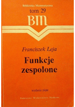 Funkcje zespolone Tom 29
