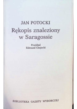 Biblioteka Gazety Wyborczej Tom  14 Rękopis znaleziony w Saragossie