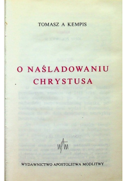 O naśladowaniu Chrystusa