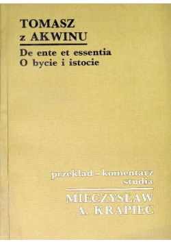 De ente et essentia O bycie i istocie