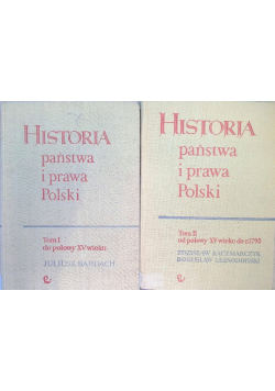 Historia państwa i prawa Polski Tom I do II