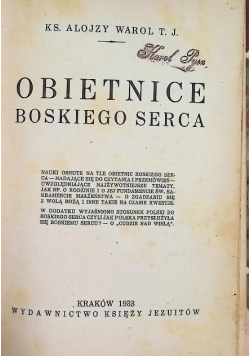 Obietnice Boskiego serca 1933 r.