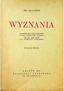 Św Augustyn Wyznania 1949 r.