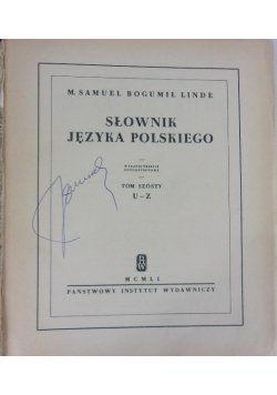 Słownik języka polskiego, Tom 6