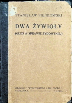 Dwa żywioły głos w sprawie żydowskiej
