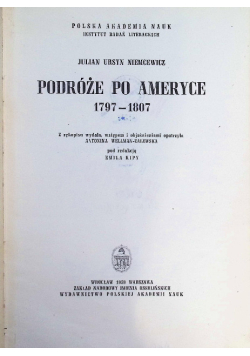 Podróże po Ameryce 1797 - 1807