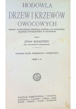 Hodowla drzew i krzewów owocowych 1929 r.