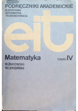 Matematyka Część IV