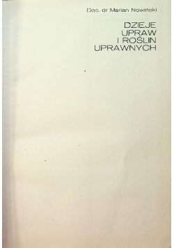 Dzieje upraw i roślin uprawnych