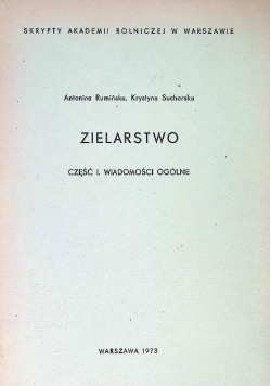 Zielarstwo Część I Wiadomości ogólne