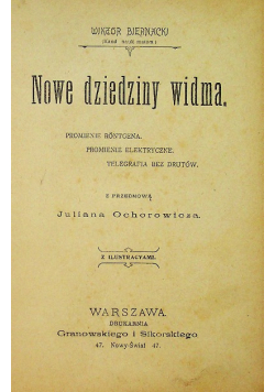 Nowe dziedziny widma 1898 r.