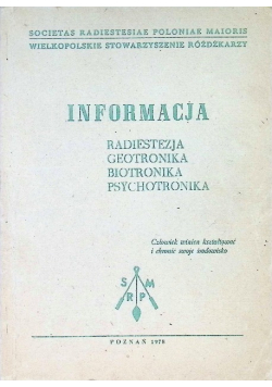 Informacja Radiestezja geotronika biotronika psychotronika