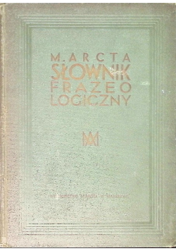 Słownik frazeologiczny 1934 r.