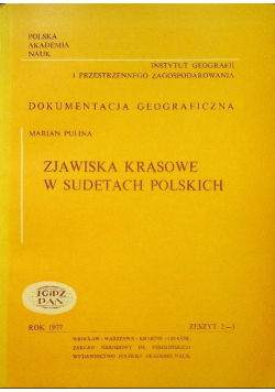 Zjawiska krasowe w Sudetach Polskich