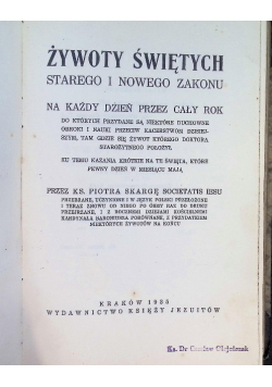 Żywot Świętych Starego i Nowego Zakonu 1935 r.