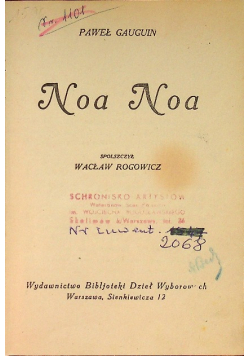 Noa Noa 1925 r.