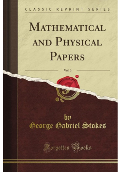 Mathematical and Physical Papers Volume 3