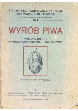 Wyrób piwa 1923r.