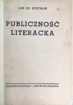 Publiczność literacka 1938 r.