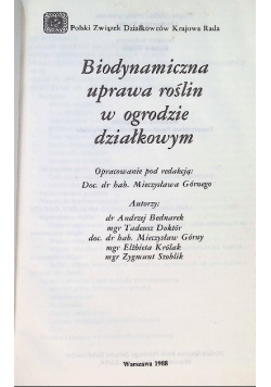 Biodynamiczna uprawa roślin w ogrodzie działkowym