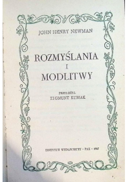 Rozmyślania i modlitwy
