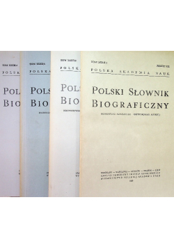Polski słownik biograficzny Zeszyt XXXII Tom 1 do 4