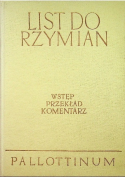List do Rzymian Wstęp, przekład, komentarz