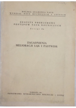 Zagadnienia melioracji łąk i pastwisk