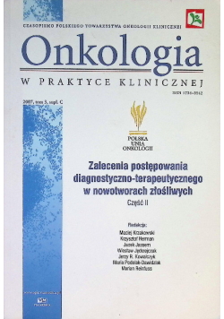Onkologia w praktyce klinicznej Część II