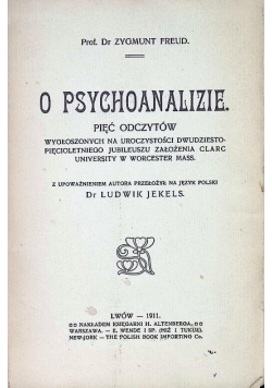O psychoanalizie 1911 r.