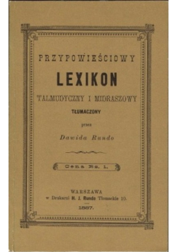 Przypowieściowy lexikon talmudyczny i midraszowy