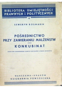 Pośrednictwo przy zawieraniu małżeństw 1938 r