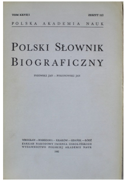 Polski Słownik Biograficzny Tom XXVII / 1 Zeszyt 112