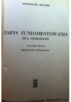Zarys fundamentowania dla geologów