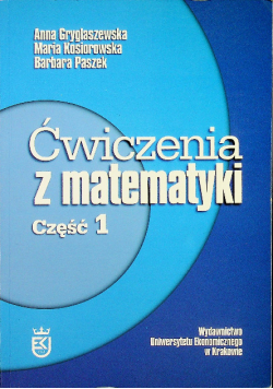 Ćwiczenia z matematyki, Część 1