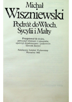 Podróż do Włoch, Sycylii i Malty