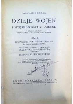 Dzieje wojen Tom III 1923 r.