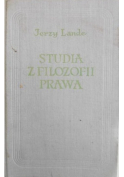 Studia z filozofii prawa